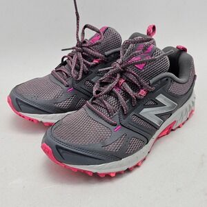 New Balance 412 v3 All Terrain Womens 8 Trail Running Shoes Grey Pink WTE412C3